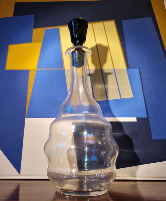 Set of 3 glasses and carafe with stopper, designed by Josef Hoffmann around 1925, manufactured by J. & L. (photo 11 of 16)