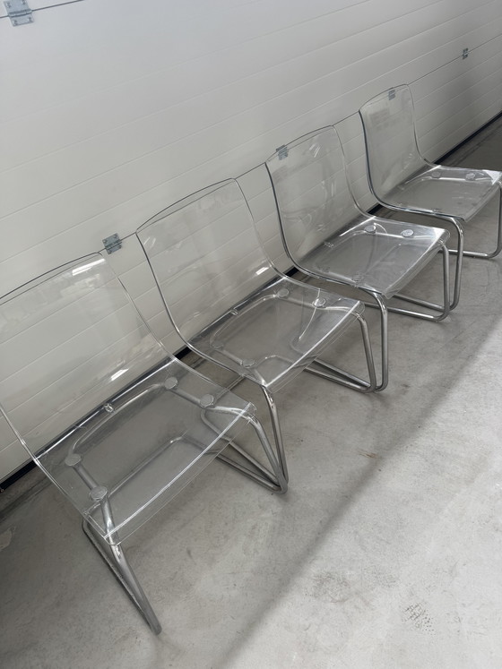 Image 1 of IKEA Tobias stoelen transparant 