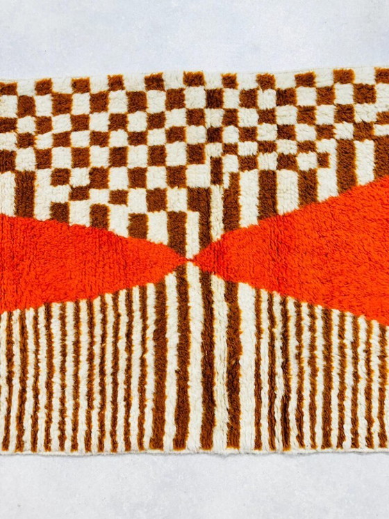 Image 1 of Tapis marocain en laine naturelle 400cmx100cm