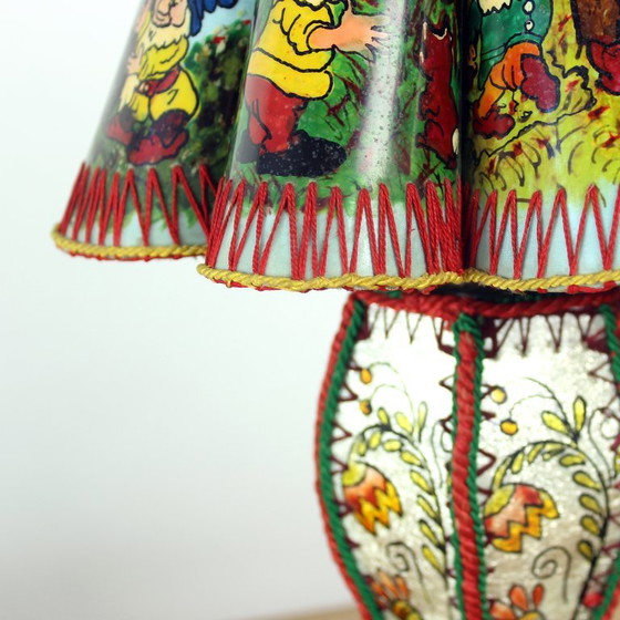 Rare Mid Century Snow White And Seven Dwarfs Children’s Table Lamp, 1950s – Other, Plastic (photo 10 of 14)