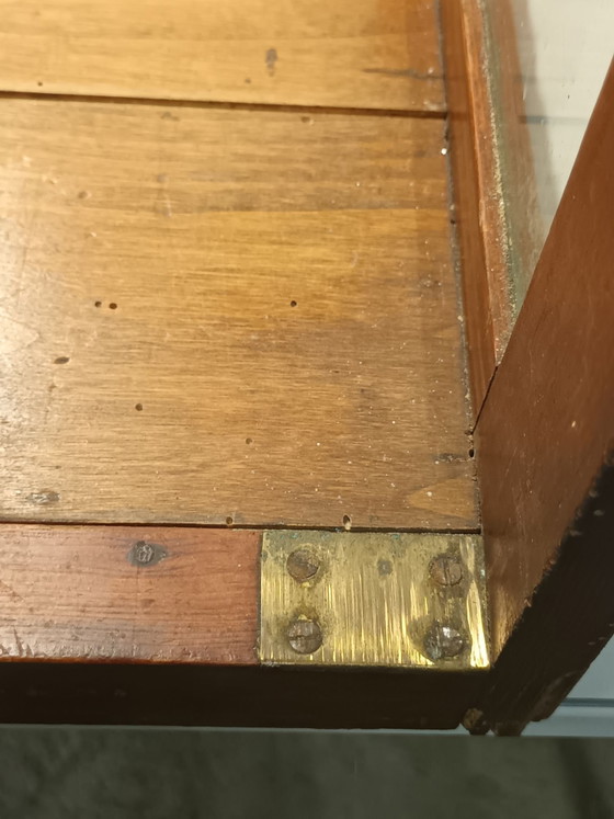 Antieke toonbankvitrine, Vitrinekasten, Hout, Glas, Bruin (foto 12 van 13)