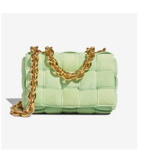 Borsa BOTTEGA VENETA Cassetta in pelle scamosciata verde - 103236