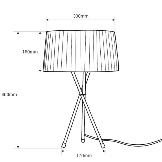 NIEUWE Tripode G6 Rode Tafellamp in Santa and Cole-stijl – Tafellampen, Metal, Textile (photo 10 of 10)