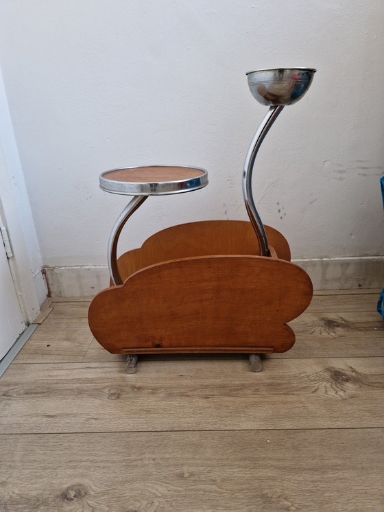 Image 1 of Art Deco side table plant table coffee table smoking table vintage