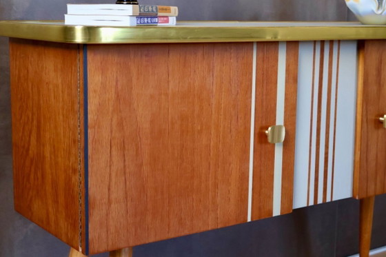 Image 1 of Restyled Mid-Century Cabinet with Graphic Details