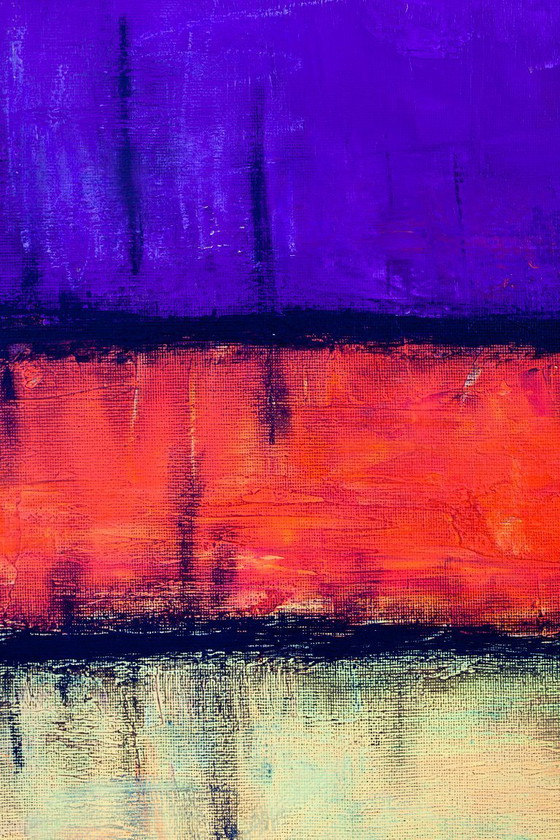 Image 1 of Original minimalist abstract modern painting on stretched canvas.