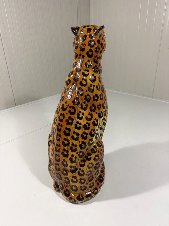 Grande Leopardo in Ceramica Italia Anni '70 – Oggetti decorativi (photo 4 of 16)