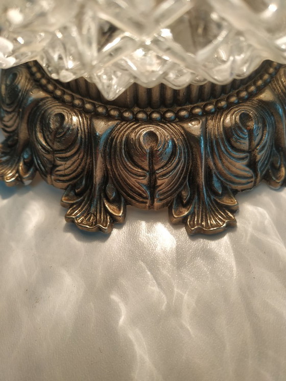 Image 1 of Prachtige vintage jaren 60/70 kristallen 'Pinapple/ananas' plafonnière plafondlamp