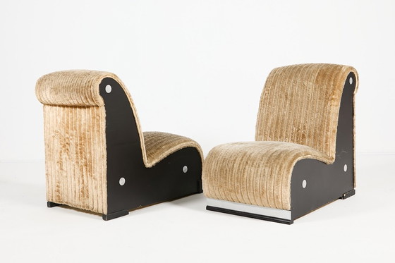 Image 1 of Conjunto de asientos italiano de estilo moderno de mediados de siglo, década de 1970.