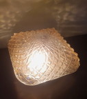 Vintage plafond- wandlamp met parelmoerachtige diamantpunten, 