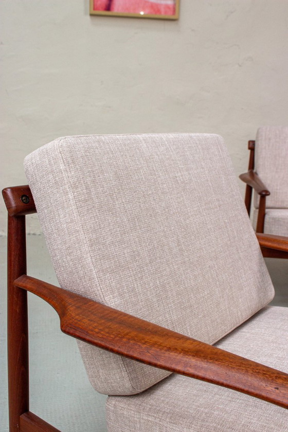 Image 1 of 2 poltrone vintage in teak, poltrona danese di metà secolo, anni '60