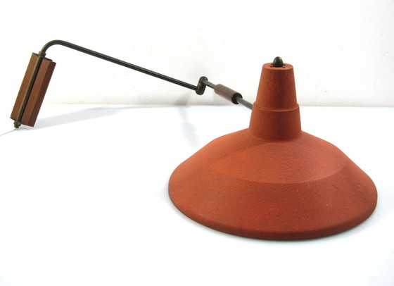 Lampada Fifties rossa design vintage a braccio girevole – Applique, Legno, Metallo (photo 4 of 4)