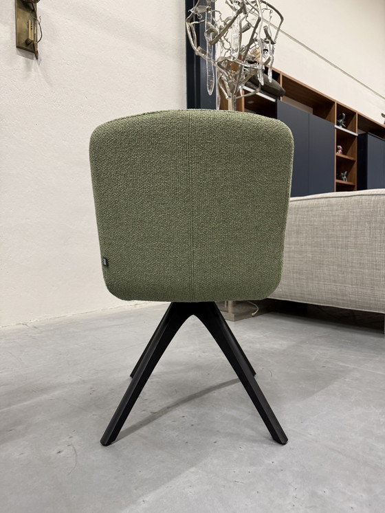 Image 1 of Rolf Benz 640 Sedia da pranzo in tessuto verde Monza