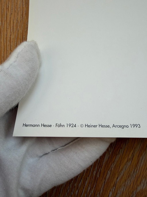 Hermann Hesse (1877–1962), Föhn, 1924, copyright Heiner Hesse, Arcegno 1993, Printed in Germany