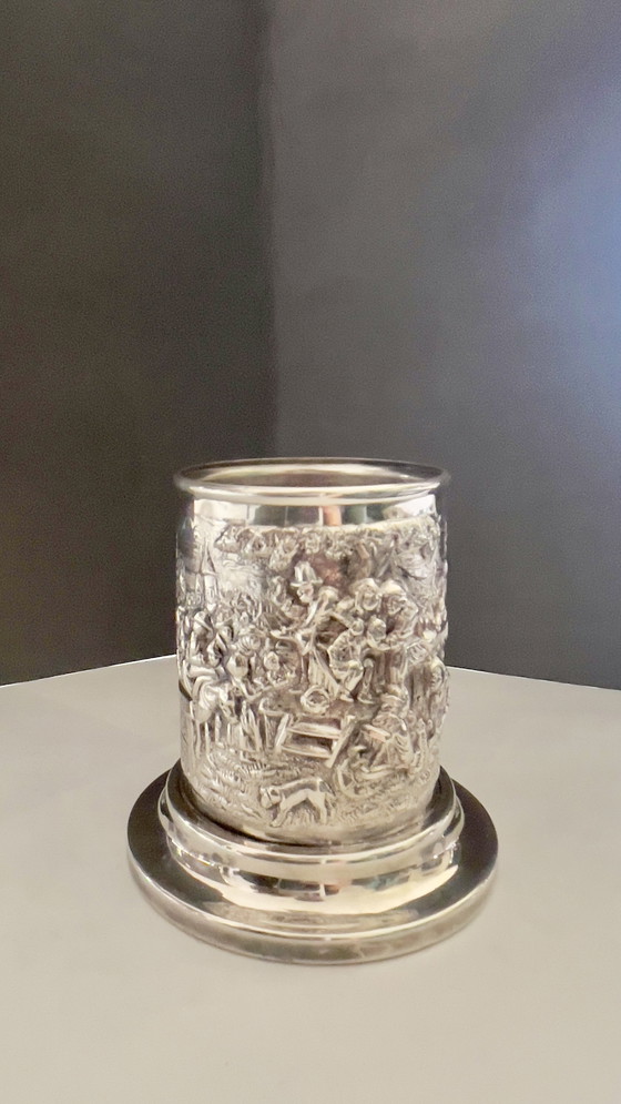 Image 1 of Porta cucchiaio H. Hooijkaas placcato argento. HH90