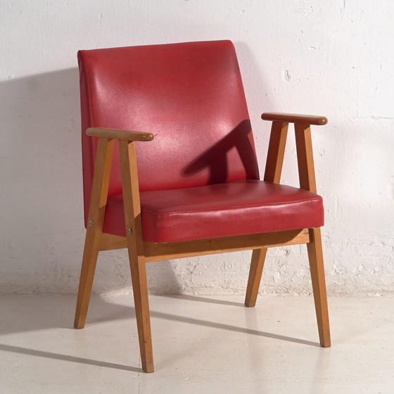 Poltrona Vintage Rossa con Braccioli (c.1960) – Poltrone (photo 4 of 10)