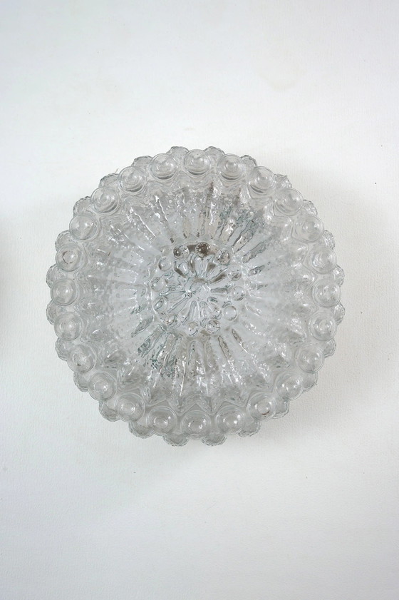 Molded Bubble Glass Flush Mount Ceiling Light, Metal (photo 6 of 8)