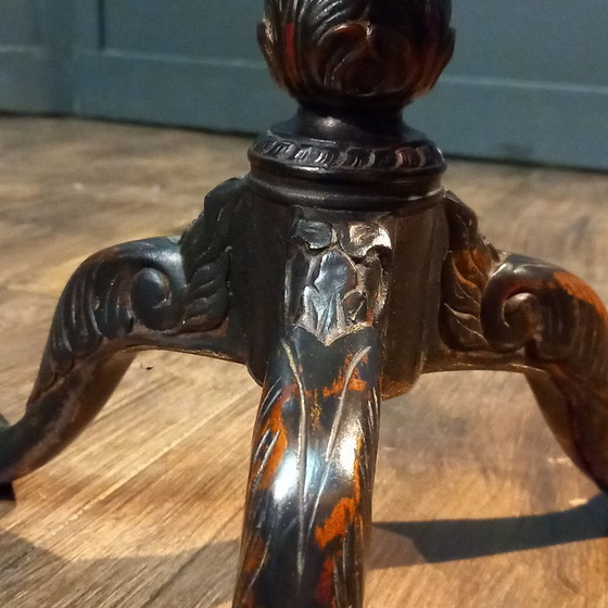 Table d'appoint inclinable antique en acajou style géorgien de 1904 – Tables d'appoint, Wood (photo 8 of 16)