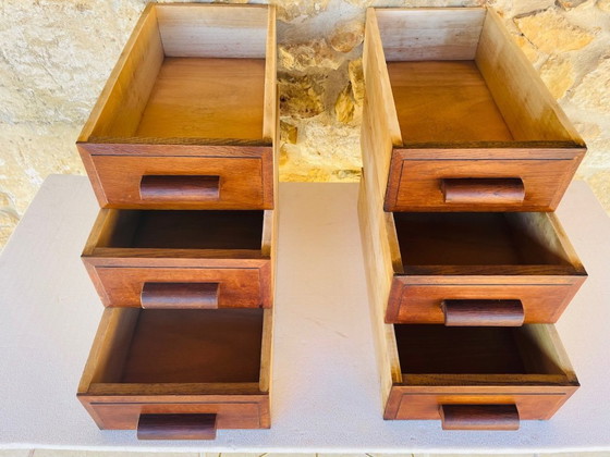 Image 1 of Eichenkommoden im Mid-Century-Modern-Stil, 1940er Jahre, 2er-Set