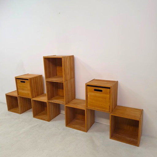 WASA Modulair kubus systeem jaren 80/90 eikenhout