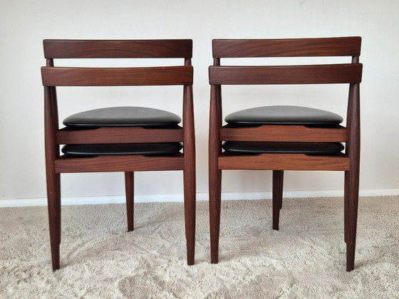 Roundette Teak Extendable Dining Set by Hans Olsen for Frem Røjle, Denmark 1960s – Wood, Skai (photo 26 of 29)