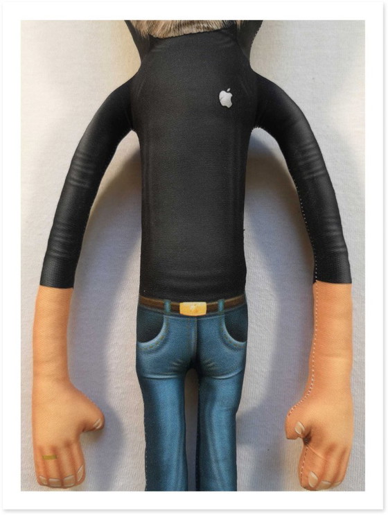 Image 1 of Steve Jobs Gift | Steve Jobs Office Decor | Textile Art Doll Collectible | Inspirational Tech Leader