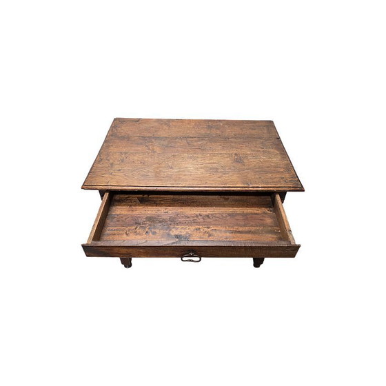 Image 1 of Frans Louis XIII stijl eiken tafel met lade, vroeg 18e eeuw