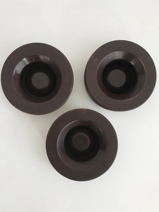 Posacenere Barbados in ceramica di Angelo Mangiarotti per Danese, 1964, set di 3