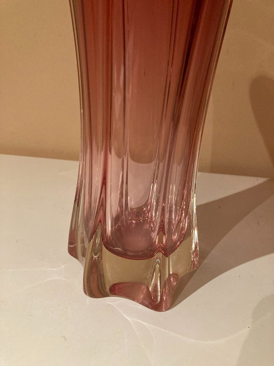 Rare large Murano Chambord vase by Fratelli Toso, Murano Glass, Pink (photo 6 of 13)