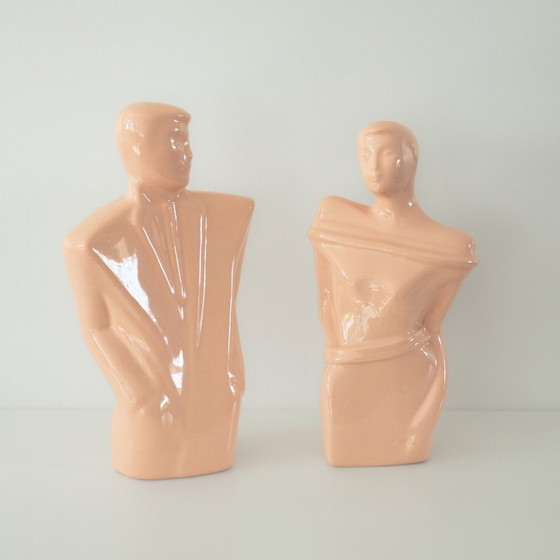 Image 1 of 1980S Lindsey B. Art Deco Revival Rick & Rachel Set