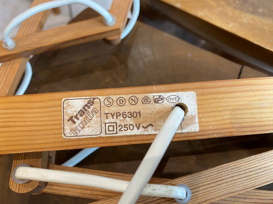 Image 1 of Coppia di appliques a fisarmonica in legno di pino di Translandia Danimarca Scandinavo vintage 1960