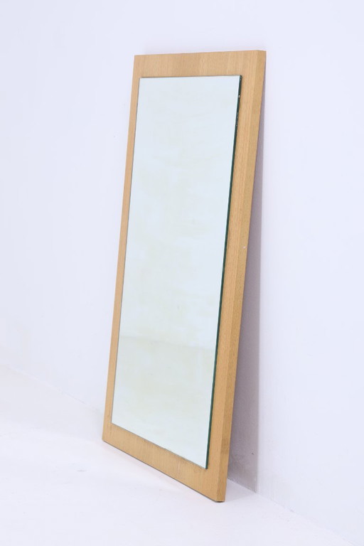 Vintage Hellerau Mirror 60s | Mid - Century Hanging Mirror Mirror Wood Retro Slanted Vintage #06-08