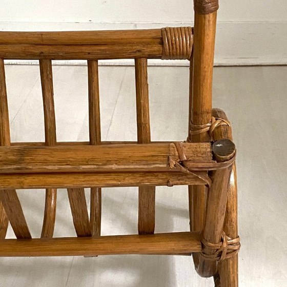 Portariviste in Rattan Vintage Anni '70 (photo 8 of 9)
