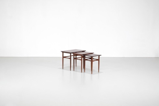 Tavolini disegnati da Kai Kristiansen per Skovmand & Andersen, Danimarca, anni '60. – vitrinekasten, Wood, Vintage