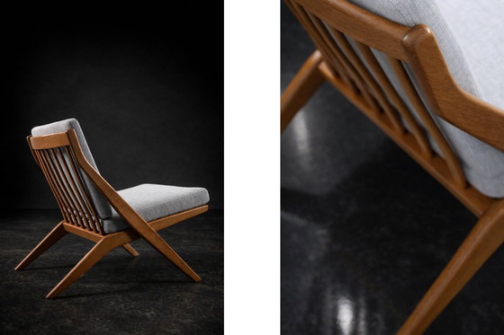 Image 1 of Chaises ciseaux suédoises vintage du milieu du XXe siècle, par Folke Ohlsson pour Bodafors, lot de 2, années 1960