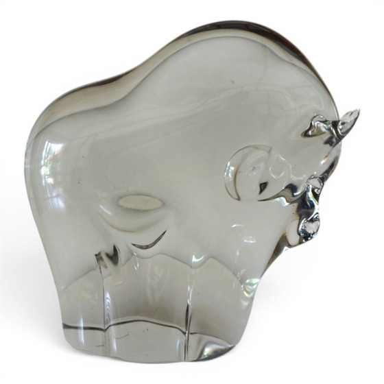 Image 1 of Escultura de toro de cristal de Murano de Livio Seguso, 1970