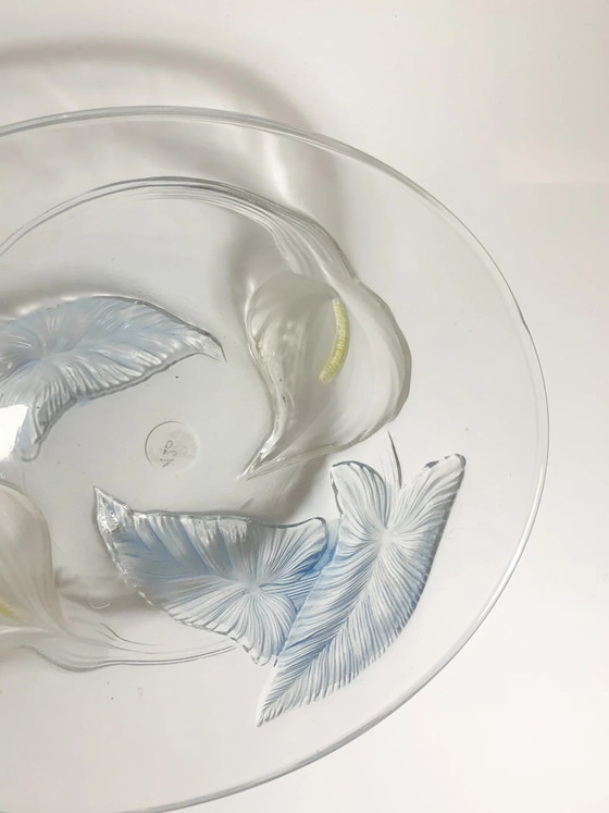 Coupe centre de table florale en verre français des années 1950, Objets déco (photo 3 sur 8)