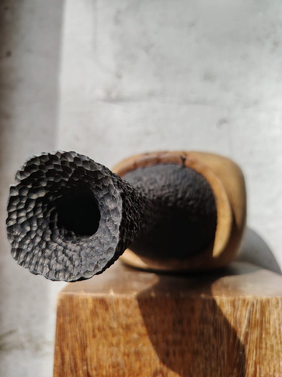 Vaso / Scultura in rovere massiccio intagliato – Sculture, Legno (photo 9 of 9)