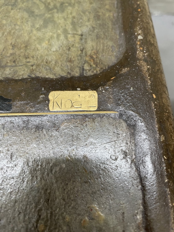 Image 1 of 2 tables d'appoint en pierre naturelle, Paul Kingma