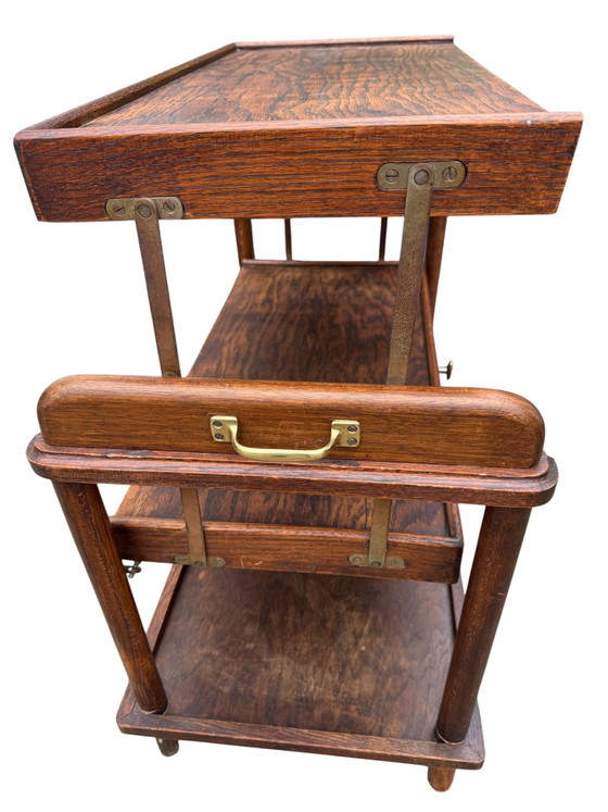 Desserte Vintage Métamorphique – Bois, Laiton (photo 7 of 9)