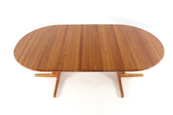 Round 2x extendable Danish dining table vintage – Wood (photo 17 of 18)