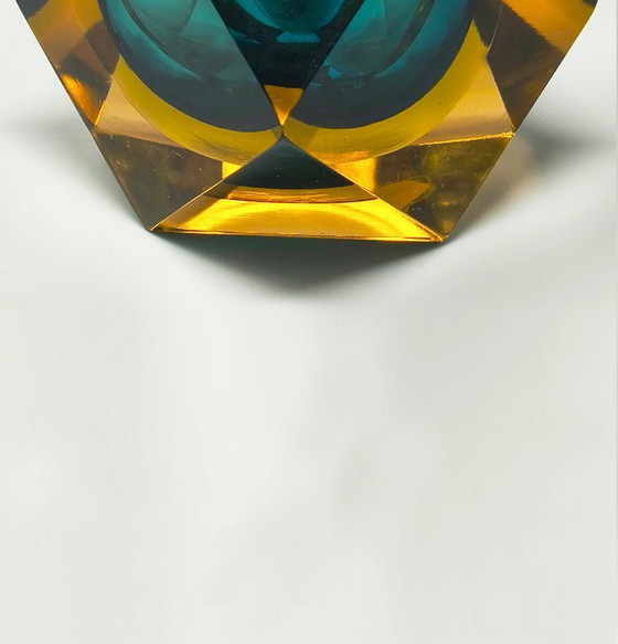 Image 1 of Briquet de table en verre de Murano Sommerso des années 1960, par Flavio Poli pour Seguso