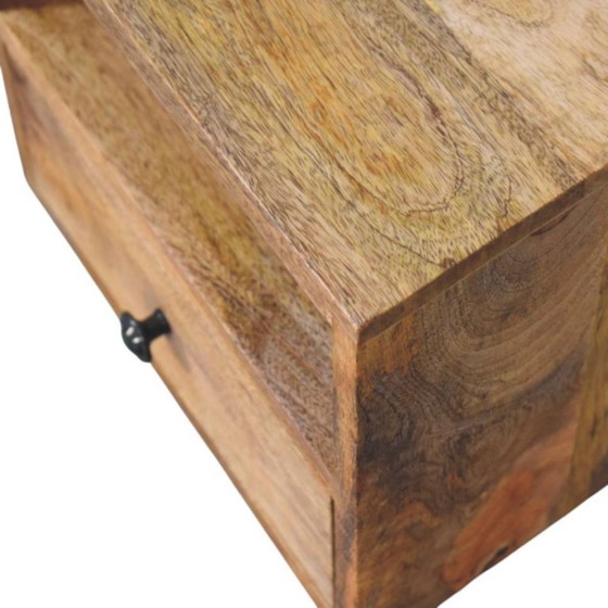 Solis Wall-Mounted Nightstand with Drawer (Oak Finish) – Artisan, Wood (photo 7 of 10)