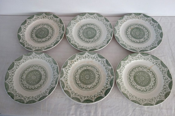 Image 1 of 6 platos llanos de loza Fine Ware