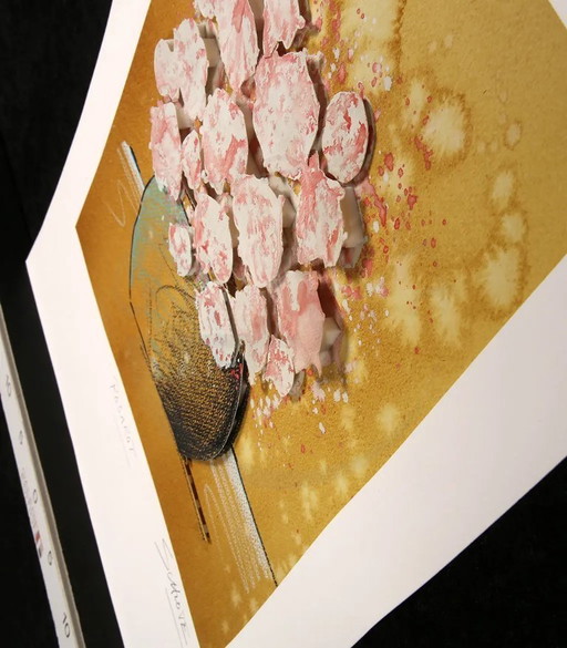 Schlote, Wilhelm - Rosarot - 3D construction - signed by hand