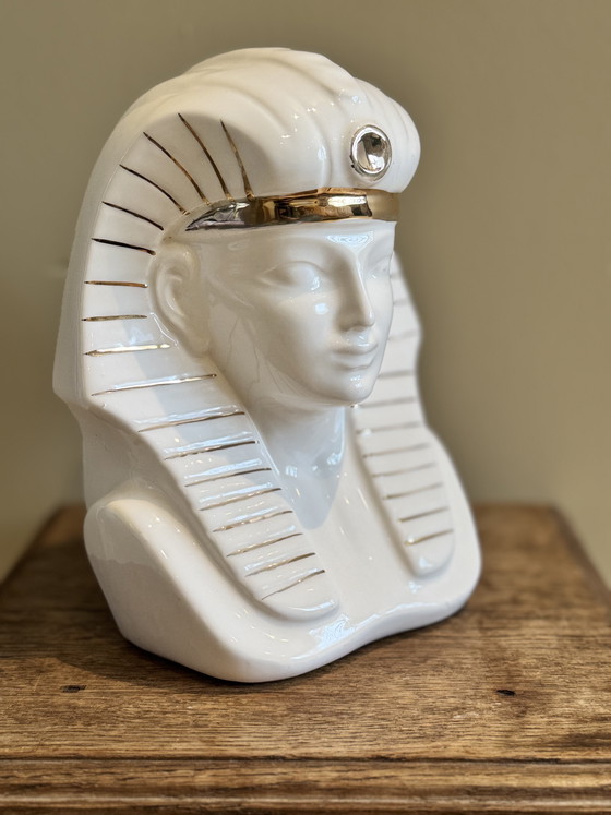 Image 1 of Ensemble de bustes égyptiens vintage – Style Hollywood Regency – céramique – années 1950/1960