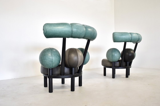 Image 1 of Pair of “Globe” Lounge Chairs Designed by Peter Opsvik for Stokke Møbler 1980s