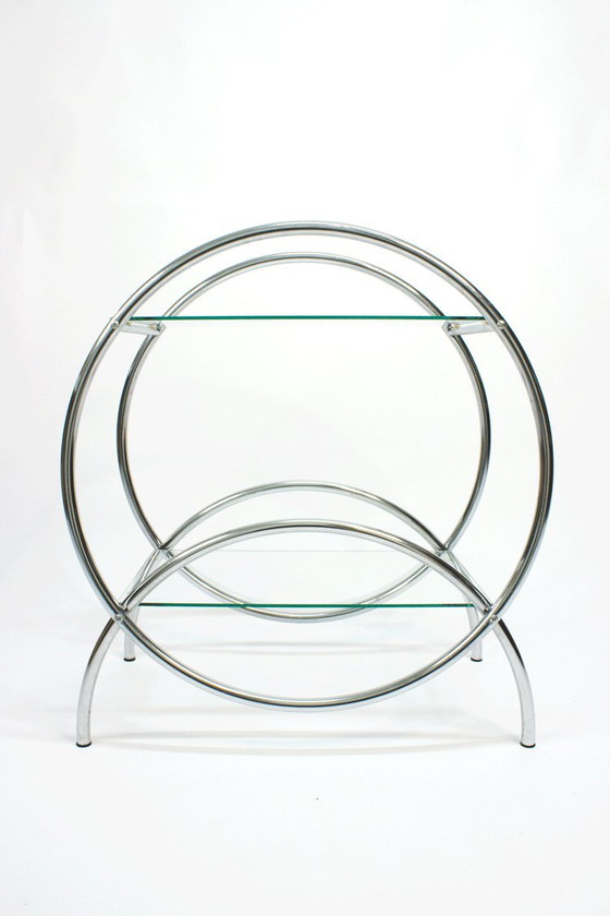 Image 1 of Vintage Chrome Tea Table Side Table