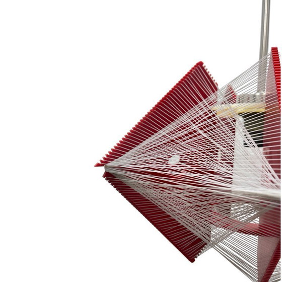 Image 1 of "Rozwój" Kłobuck, lampe suspendue à fil, design polonais de la période PRL, ère spatiale, années 1970.