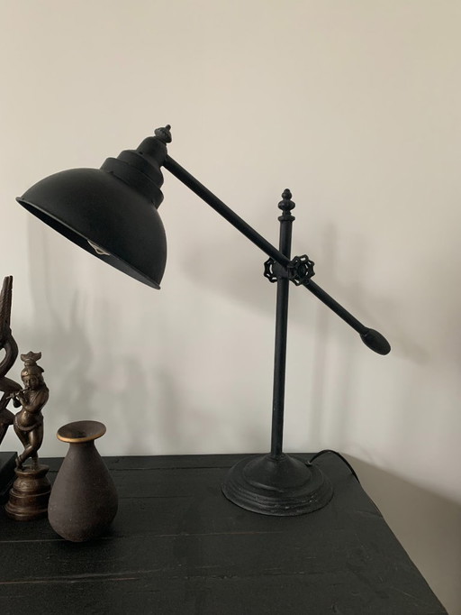 2x Vintage Schreibtisch/Tischlampe schwarz